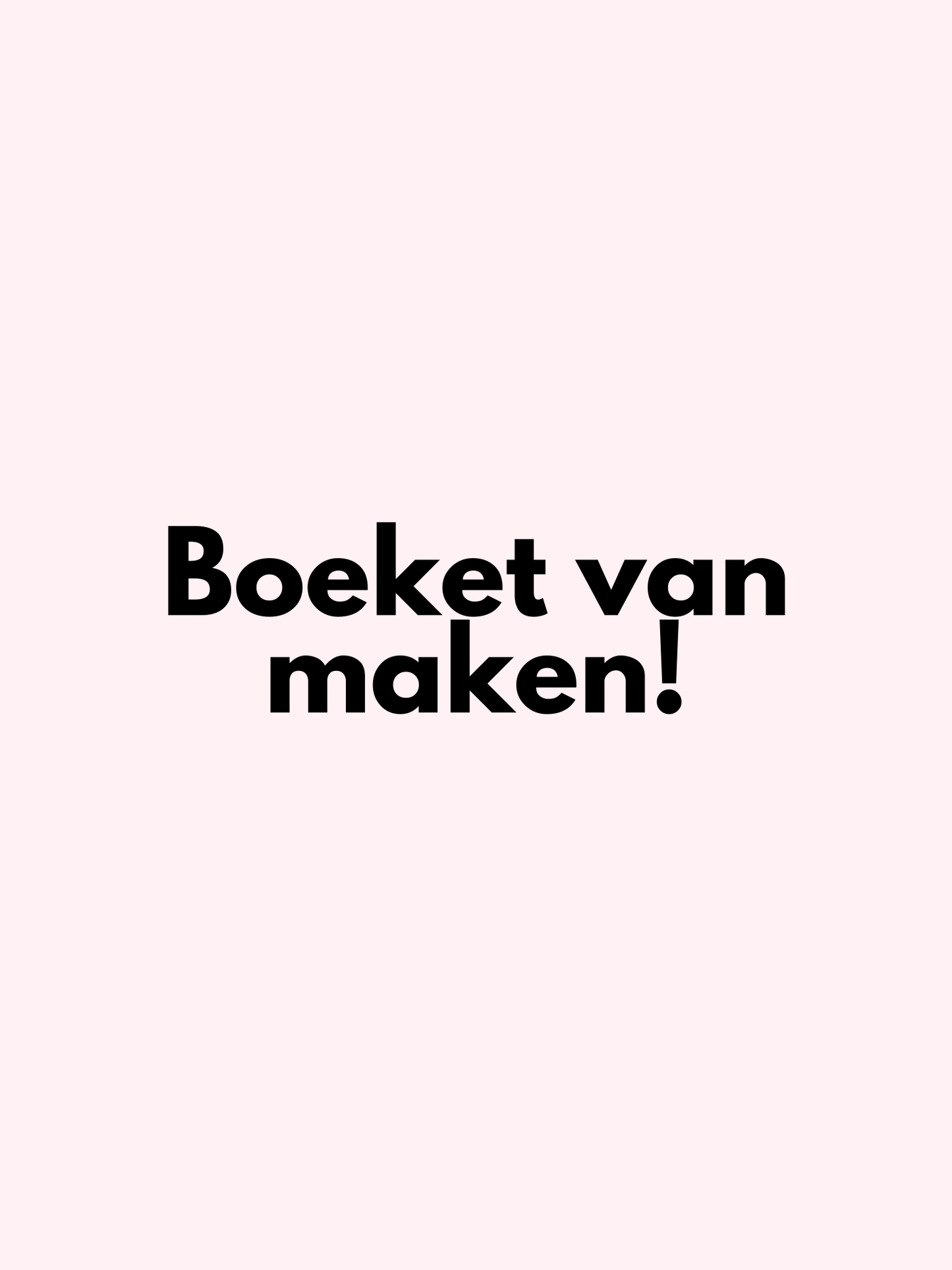 Boeket van maken