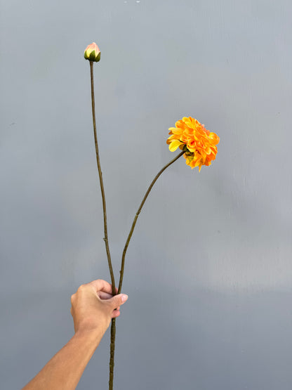 Dahlia oranje (Silk-ka)